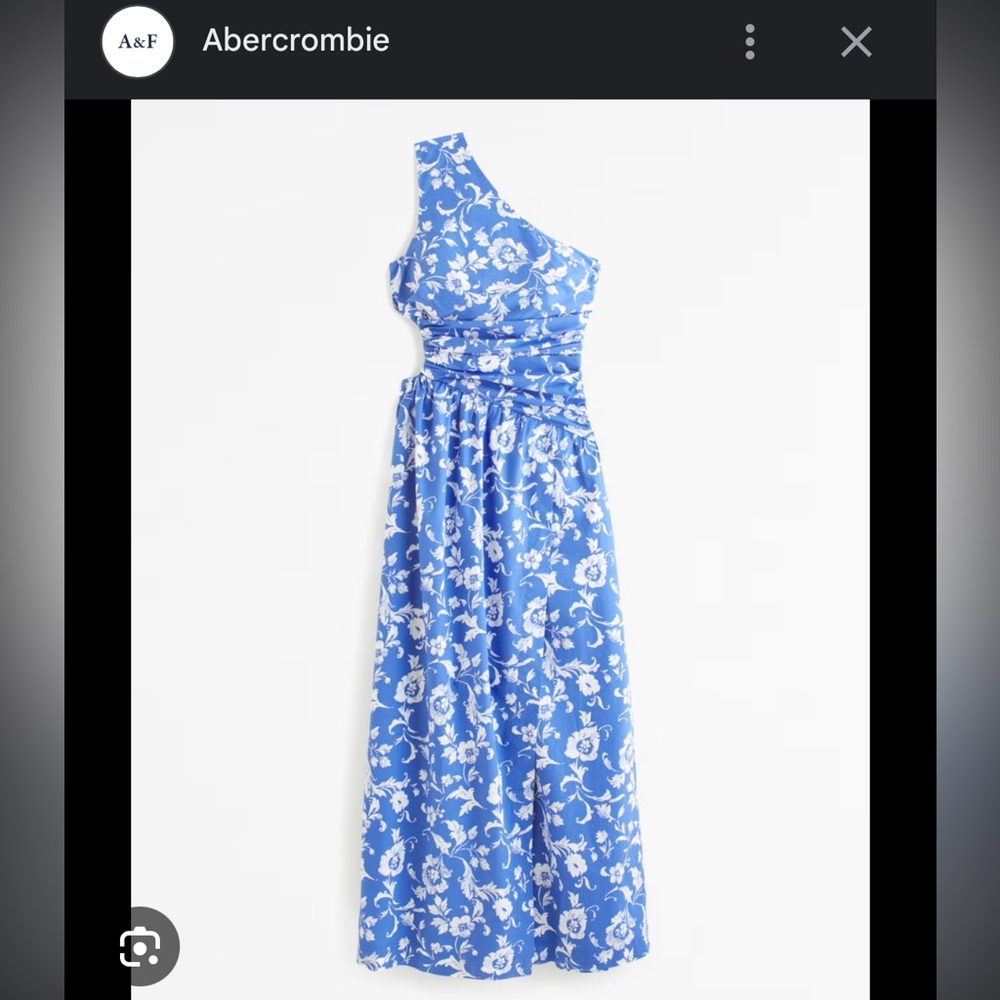 Abercrombie & Fitch Blue Floral Maxi Dress Size Large